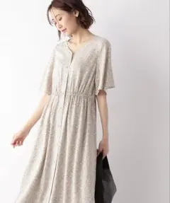 グローバルワーク　サラリラスタイルアップ半袖ワンピース