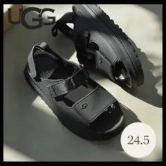 【UGG】ゴールデングロウ 黒 24.5 防水 厚底 完売