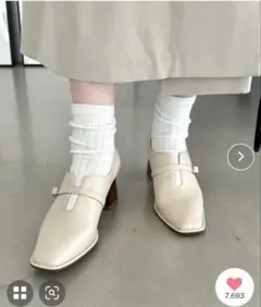 ORiental TRaffic ウッドヒール甲深パンプス