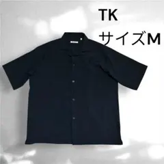 tk.TAKEO KIKUCH ブラック　オープンカラーシャツ　リラックスのサムネイル