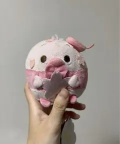 レア　リラックマストア限定　まんまるもーちもちぬいぐるみ　キイロイトリ　桜ピンク リラックマストア限定 キイロイトリ 桜 まんまるもーちもち ぬいぐるみ