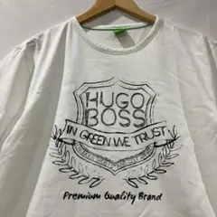 ヒューゴボス GREEN ゴルフエンブレム Tシャツ ホワイト 白 半袖 古着のサムネイル