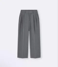GU タックワイドパンツ グレー　XLサイズ