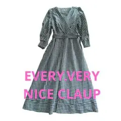 EVERY.VERY NICE CLAUP ギンガムチェック ロング　ワンピース