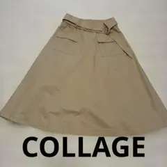 COLLAGE GALLARDAGALANTE フレアスカート ベージュ