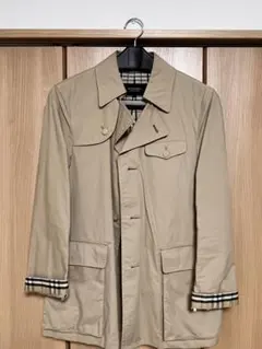 バーバリーブラックレーベル ショートコート ノバチェック 背抜 M