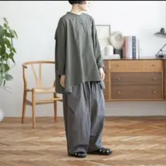 かぐれ】コットンリネンラミーサルエルパンツ - メルカリ