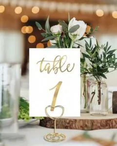 ゴールド ハート型 カードスタンド 10個セット