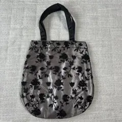 ブラックフォーマルバッグ 花柄刺繍　葬祭