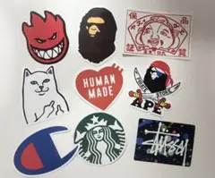 ストリート系ステッカー9点　ステューシー　ヒューマンメイド　APE など