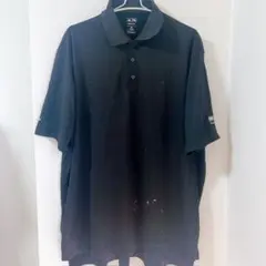 アディダス 無地 ポロシャツ 襟付 半袖 2XL 黒 化繊 ゴルフ ビッグサイズのサムネイル