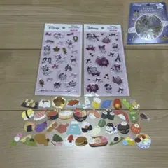 マリーちゃんシール2種 ミッキーフレークステッカー　和紙素材フレークシール40種