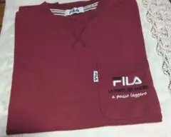◆ 美品！メンズFILA／七部袖／ライトトレーナー／エンジ／M ◆