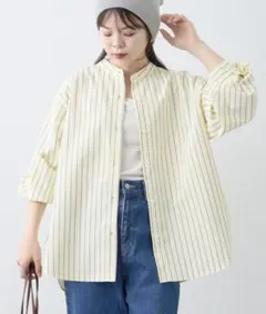 完売品 CIAOPANIC TYPYボリュームスリーブバンドカラーシャツ