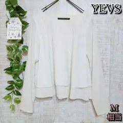 YEVS イーブス トップス ブラウス レイヤード ホワイト 긴팔