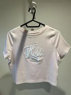 ロゴ刺繍 クロップド丈 半袖Tシャツのサムネイル