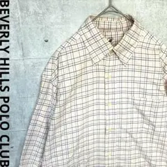 1573 BEVERLY HILLS POLO CLUB チェック柄コットン M