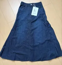 新品タグ付き❗️組曲　デニム　フレアスカート