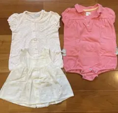 ロンパース２枚セット　ラルフローレン6M  ミキハウス70