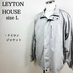 レイトン ハウス ナイロンジャケット ジップアップ ラグラン L グレーのサムネイル