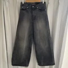 MASU ワイドデニムパンツ 46 インディゴ ワイドフレア 日本ブランド 