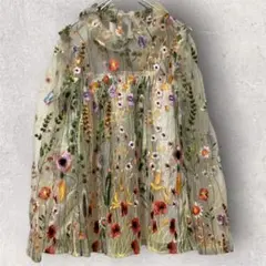 sister jane フラワー トップス シースルー Sister Jane】花柄刺繍 シースルートップス - メルカリ