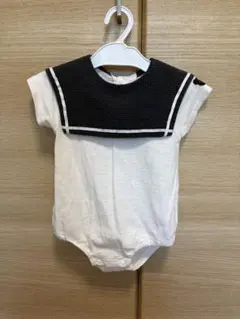 Oui セーラー襟ロンパース ホワイト