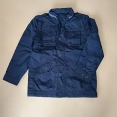 ネイビー ボタン付きジャケット