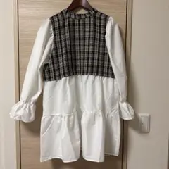 【未使用】ドッキングチュニック ミニワンピース