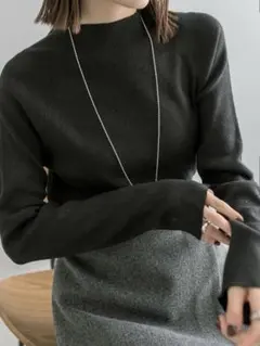 mystic ラメハイネックニット