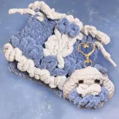 プリンセスモール　ゆめかわ　巾着　ポーチ　うさぎのあみぐるみキーホルダー 編み物