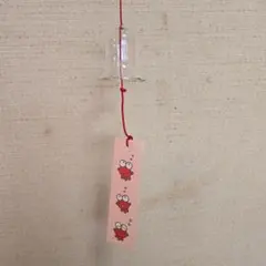 ガラス　風鈴　小　釣り鐘型　ムジ　 クリスタルガラス　1個　国産品