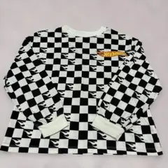 ZARA Hot Wheels チェッカーパターン ロングTシャツ　【134】