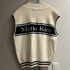 r_17様専用】 MATIN KIM スペルポイント ストライプニットベスト