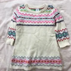 ベビーギャップ　からふるニットワンピース　80