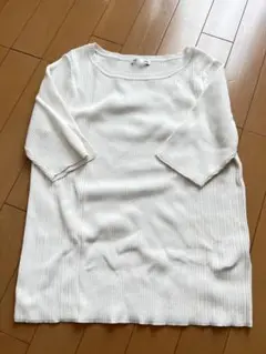 GU リブ編み 半袖トップス