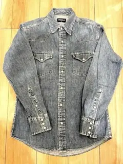 希少 90s OLD UNIQLO デニム ウエスタンシャツ 紺タグ S