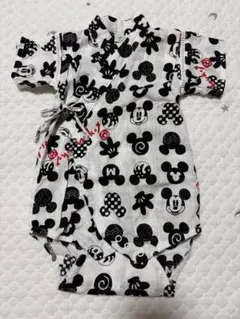 【週末お値下げ】ミッキー柄　甚平　ロンパースタイプ80センチ