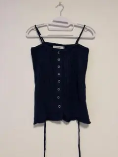 MOUSSY ネイビー ボタン付きタンクトップ