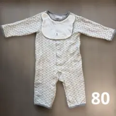 BEBE ロンパース長袖　スタイ付き