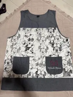 【シミあり】エプロン　大きいサイズ　ミニーマウス