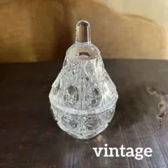 昭和レトロ︎✦︎ヴィンテージ︎✦︎洋梨の形︎✦︎ガラス︎製✦︎小物入れ︎✦︎キャンディーポット