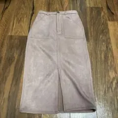 ems 薄い紫 スリット入り タイトスカート Fサイズ