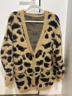 ヒョウ柄 セーター カーディガン y2k