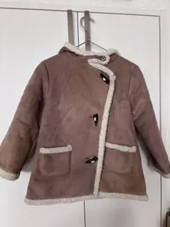 グリーンレーベルリラクシング ムートン風フード付きコート 125