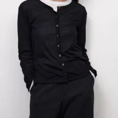 GU ソフトシアーカーディガン　09 BLACK Mサイズ　匿名配送