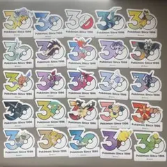 ポケモン 韓国 まとめ売り 30周年記念 ランダムステッカー バラ売り