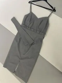 ROYAL PARTYグレー キャミワンピース フリル付き