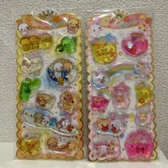 キラキラ ウォーターインシール なっとうちゃん　フワフワらびちゃん