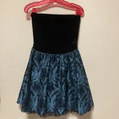 【レストローズ】パーティードレス ブラック・ターコイズ